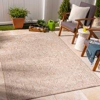 Livabliss Tuareg-Vintage Beige Traditional Boho In- & Outdoor Jute-Look Rug in Brown | Size: 160 cm x 215 cm