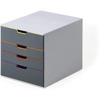 Durable Varicolor Desktop Organiser 4 Drawer Colour Coded Storage - A4+ | Size: Small