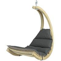 Amazonas Swing Luxury Hanging Lounger - Premium Agora Fabric - 120kg in Grey
