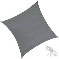 tectake Shade Sail - Rectangular With Uv Protection 50+, Water-Repellent, Grey | Size: Large