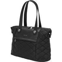 Gino Ferrari Linate Black Quilted 16 Laptop Tote Bag & Work Shoulder Handbag