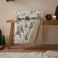 Furn Forest Festivities Faux Fur Throw in Beige | Size: 130 cm x 180 cm