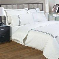 Sweet Dreams Luxurious Egyptian Cotton Embroidered Blue Duvet Cover | Size: Double