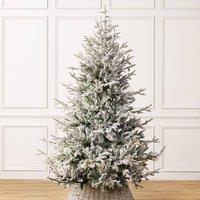 Christow Snow Flocked Christmas Tree Luxury Artificial Verbier Fir 6ft 7ft 8ft in Green
