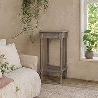 Wyld Haus Laurelbrook Rattan Small Side Table in Grey