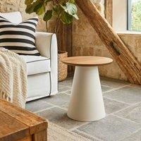 Wyld Haus Hamburg Oak Veneer Coffee Table Natural Oak Grey Steel Base