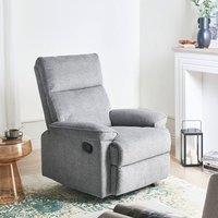 Wyld and Coco Grey Polyester Armchair Adjustable Footrest Modern Contemporary