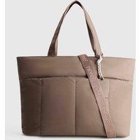 Nere Travel Unisex Coated Tote Bag Mocha in Tan