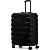 Flight Knight Lightweight ABS Hard Case Medium Suitcase Check-In Size 25 in True Black