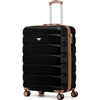 Flight Knight Lightweight ABS Hard Case Medium Suitcase Check-In Size 25 in Jet Black