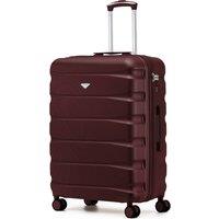 Flight Knight Lightweight ABS Hard Case Medium Suitcase Check-In Size 25 in Burgundy
