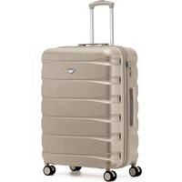 Flight Knight Lightweight ABS Hard Case Medium Suitcase Check-In Size 25 in Ecru