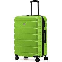 Flight Knight Lightweight ABS Hard Case Medium Suitcase Check-In Size 25 in Bright Green