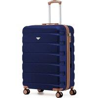 Flight Knight Lightweight ABS Hard Case Medium Suitcase Check-In Size 25 in Mid Navy