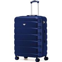 Flight Knight Lightweight ABS Hard Case Medium Suitcase Check-In Size 25 in Navy