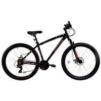 Basis El Toro Hardtail Mountain Bike, 27.5in Wheel 15in Frame - Black/Red in Black | Size: 15 inches