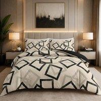 Pamposh Luxury Duvet Cover Sets Reversible Quilt Covers in Taupe | Size: King