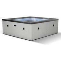 Wave Spas Wave Garda 4-Person Foam Hot Tub with Integrated Heater & 70 Jets in Light Grey