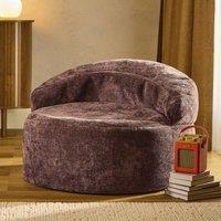 icon Orb Accent Chair Woven Chenille in Burgundy