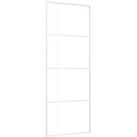 Berkfield Home Sliding Door Frosted ESG Glass & Aluminium 76x205 cm White
