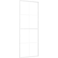 Berkfield Home Sliding Door Frosted ESG Glass & Aluminium 76x205 cm White