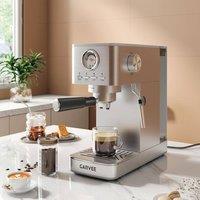 London Boutique Bean to Cup Coffee Machine 15-Bar Espresso Coffee Machine Coffee Maker in Silver