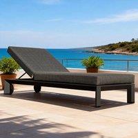 MIMO Fully Assembled Aluminum Lounger - Wheeled Design in Grey | Size: 1 Pack