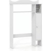 Costway Over The Toilet Storage Cabinet with Toilet Paper Holder in White