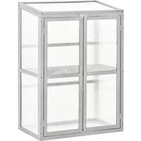 Kelvenix Wood Cold Frame Greenhouse for Plants x 110cm Grey | Size: 100 cm x 100 cm