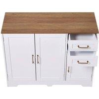KORVIXA Sideboard Kitchen Storage Cabinet in White