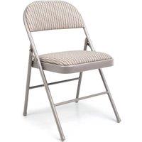 FORGEVIO folding chair fabric foldable padded seat meeting room office chairs in Beige