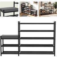 KORVIXA 5 Tier Shoe Storage Rack Organiser Stand in Black | Size: 900mm