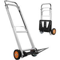 NESTLUNE 90kg Folding Sack Truck Hand Trolley or Convenient Lifting & Moving in Silver | Size: 10000mm x 520mm