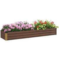 KORVIXA Galvanised Raised Bed for Garden in Brown | Size: 1.25kg