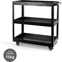 EONLION Tool Storage Heavy Duty Garage Trolley in Black | Size: 1000mm 2000mm