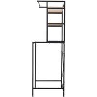 Kelvenix Black Storage Rack 3 Shelves Laundry Utility Cabinet | Size: 0.6m2