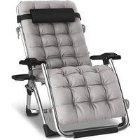 PAWNORA Cushion Foldable Garden Chair Grey | Size: 0.6m2