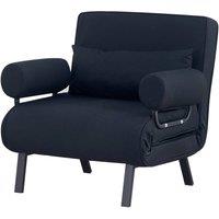 PAWNORA Folding Sofa Bed 4-in-1 Sleeper Bed Chair Black-80cm in Black | Size: 0.6m2
