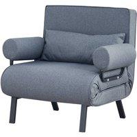 PAWNORA Folding Sofa Bed 4-in-1 Sleeper Bed Chair Grey-80cm in Grey | Size: 0.6m2