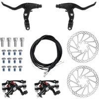 NESTLUNE Bike Disc Brake Set Front Rear Caliper Brake Handles in Black | Size: 0-18 m