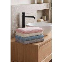 Living and Home 4-Piece Highly Absorbent Coral Fleece Bath Towels