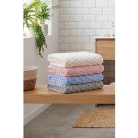 Living and Home 4-Piece Highly Absorbent Coral Fleece Bath Towels