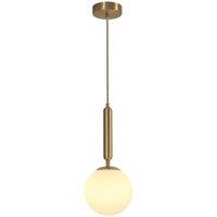 COMELY Pendant Ceiling Light Glass, Vintage Gold Ball Shape Chandelier, 150cm