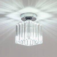 COMELY K9 Crystal Ceiling Lights, Square Ceiling lights, E27 Chandelier in Silver