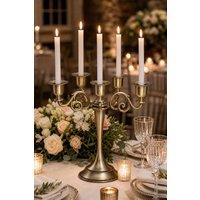 ExtraStar 5 Arm Bronze Candle Holder in Gold