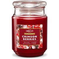 Candle-Lite Crimson Berries Scented Candle Jar 18oz in Red
