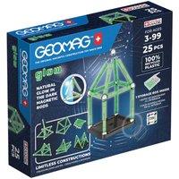Geomag Glow Plastic Magnetic Shapes - 25 Pieces in Green | Size: 1 Pack