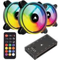 Unknown Untitled White Shark GCF-S028-004 NEBULA-2 ARGB Fan Kit Black x3 With Controls