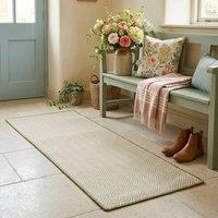 Madison & Mayfair Olive Green Herringbone Hallway Runner | Size: 70 cm x 140 cm