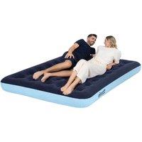 Airzzz Double Air Mattress Blow Up Bed Camping Airbed with Flocked Top in Dark Blue